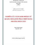 Khóa luận tốt nghiệp Hóa học: Nghiên cứu tách Xeri Đioxit từ quặng Monazite Phan Thiết bằng phương pháp axit