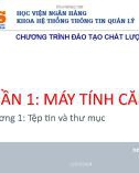 Bài giảng Tin học đại cương: Chương 1 (Phần 2) - Lê Quý Tài