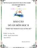 Báo cáo đồ án môn học II: Thiết kế website bán đồng hồ