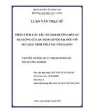 Luận văn thạc sĩ Quản trị kinh doanh: Phân tích các yếu tố ảnh hưởng đến sự hài lòng của du khách nội địa đối với du lịch sinh thái tại Vĩnh Long