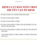 ĐỊNH LUẬT BẢO TOÀN TRONG TRUYỀN VẬN ỔN ĐỊNH