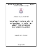 Luận án Tiến sĩ Y học: Nghiên cứu một số yếu tố tiên lượng tái nhập viện vì đợt cấp bệnh phổi tắc nghẽn mạn tính