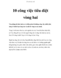 10 công việc tiêu diệt vòng hai