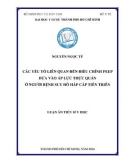 Luận án Tiến sĩ Y học: Các yếu tố liên quan đến điều chỉnh PEEP dựa vào áp lực thực quản ở người bệnh suy hô hấp cấp tiến triển