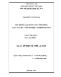 Luận án Tiến sĩ Tâm lý học: Sức khỏe tâm thần của công nhân tại các khu công nghiệp tỉnh Bình Dương