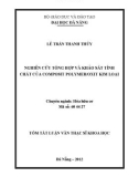 Tóm tắt Luận văn Thạc sĩ Khoa học: Nghiên cứu tổng hợp và khảo sát tính chất của Composit Polymer/Oxit kim loại