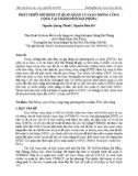 Phát triển mô hình cơ quan quản lý giao thông công cộng tại thành phố Hải Phòng