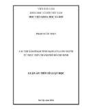 Luận án Tiến sĩ Luật học: Các tội xâm phạm tính mạng của con người từ thực tiễn thành phố Hồ Chí Minh