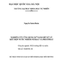 Dự thảo tóm tắt Luận án Tiến sĩ Khoa học môi trường: Nghiên cứu ứng dụng Fe0 nano để xử lý kết hợp nước nhiễm nitrat và photphat