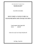 Tóm tắt luận văn Thạc sĩ Kinh tế: Hoàn thiện an sinh xã hội tại thành phố Đồng Hới, tỉnh Quảng Bình