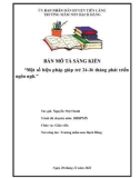 Sáng kiến kinh nghiệm Mầm non: Một số biện pháp giúp trẻ 24-36 tháng phát triển ngôn ngữ