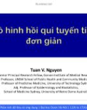 Bài giảng Mô hình hồi quy tuyến tính đơn giản