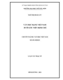 Luận văn Thạc sĩ Văn học Việt Nam: Văn học mạng Việt Nam dưới góc nhìn định chế
