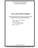 Sáng kiến kinh nghiệm Mầm non: Một số giải pháp giáo dục kĩ năng tự lập, tự phục vụ cho trẻ mẫu giáo 3-4 tuổi tại trường mầm non Kim Hoa