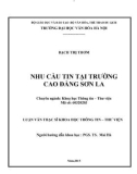 Luận văn Thạc sĩ Khoa học Thông tin Thư viện: Nhu cầu tin tại trường Cao đẳng Sơn La