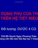 Bài giảng Tác dụng phụ của thuốc trên hệ tiết niệu - ThS. BS. Hùynh Ngọc Phương Thảo