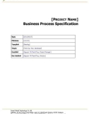 Project name: Business Process Specification