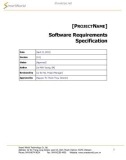 Project name: Software Requirements Specification