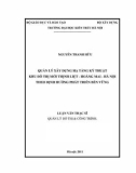 Luận văn Thạc sĩ Quản lý đô thị và công trình: Quản lý xây dựng hạ tầng kỹ thuật khu đô thợ mới Thịnh Liệt - Hoàng Mai - Hà Nội theo định hướng phát triển bền vững