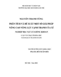 Luận văn Thạc sĩ Khoa học: Phân tích và đề xuất một số giải pháp nâng cao năng lực cạnh tranh của Xí nghiệp Địa vật lý - Giếng khoan