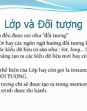 Lớp và Đối tượng