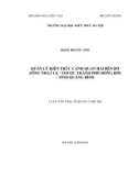 Luận văn Thạc sĩ Quản lý đô thị và công trình: Quản lý kiến trúc cảnh quan hai bên bờ sông Nhật Lệ thuộc thành phố Đồng Hới - tỉnh Quảng Bình