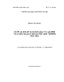 Luận văn Thạc sĩ Quản lý đô thị và công trình: Quản lý đầu tư xây dựng ký túc xá sinh viên trên địa bàn thành phố Việt Trì tỉnh Phú Thọ