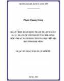 Luận văn Thạc sĩ  Quản lý kinh tế: Hoàn thiện hoạt động thanh tra của ngân hàng nhà nước chi nhánh tỉnh Đắk Nông đối với các ngân hàng thương mại trên địa bàn tỉnh Đắk Nông