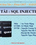 Bài thuyết trình: SQL injection