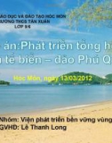 Dự án:Phát triển tổng hợp kinh tế biển – đảo Phú Quốc