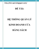 Đề tài: Hệ thống quản lý kinh doanh cửa hàng sách