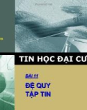 Tinhọcđạicương - bài 11: đệ quy tập tin