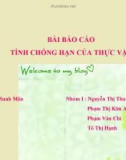 Bài báo cáo tính chống hạn của thực vật