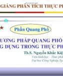 PHƯƠNG PHÁP QUANG PHỔ VÀ ỨNG DỤNG TRONG THỰC PHẨM