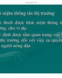 Marketing nông nghiệp - Khái niệm thông tin thị trường