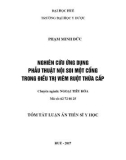 Tóm tắt luận án tiến sĩ Y học: Nghiên cứu ứng dụng phẫu thuật nội soi một cổng trong điều trị viêm ruột thừa cấp