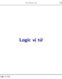 Logic vị từ - TS. Trần Văn Hoài