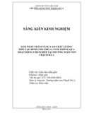 Sáng kiến kinh nghiệm Mầm non: Giải pháp nhằm nâng cao chất lượng môn Tạo hình cho trẻ 3-4 tuổi thông qua hoạt động chắp ghép tại trường mầm non Thạch Đà A