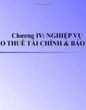 Chương 4: Nghiệp vụ cho thuê tài chính & bảo lãnh