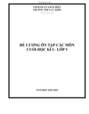 Đề cương ôn tập học kì 1 các môn học lớp 9 năm 2022-2023 - Trường THCS Cự Khối