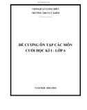 Đề cương ôn tập học kì 1 các môn học lớp 6 năm 2022-2023 - Trường THCS Cự Khối