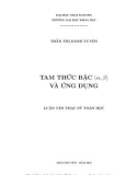 Luận văn Thạc sĩ toán học: Tam thức bậc (α, β) và ứng dụng