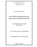 Luận văn Thạc sĩ Quản trị kinh doanh: Quản trị quan hệ khách hàng tại chi Cục Thuế quận Hải Châu