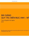 Bà giảng Quy tắc biên biên mục Anh - Mỹ - TS. Nguyễn Hữu Nghĩa