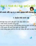 Giáo án điện tử Sinh học lớp 12: Quần xã sinh vật