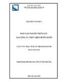 Luận văn Thạc sĩ Quản trị kinh doanh: Đào tạo nguồn nhân lực tại Công ty Thủy điện Buôn Kuốp