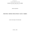 Luận văn Thạc sĩ Khoa học: Phương trình tích phân ngẫu nhiên