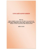 Sáng kiến kinh nghiệm THPT: Phát triển năng lực tư duy và lập luận cho học sinh khá giỏi THPT thông qua bài toán tương giao hai đồ thị hàm số