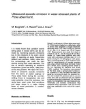 Báo cáo lâm nghiệp: Ultrasound acoustic emission in water-stressed Picea abies Karst