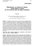 Báo cáo khoa học: Régénération en altitude de l’épicéa (Picea abies (L) Karst) sur les souches dans les Alpes françaises